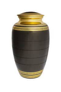urne cinéraire laiton offerta de couleur marron or proposé par les pompes funèbres loic