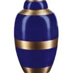 urne cinéraire laiton veranera de couleur bleu or proposée par les pompes funèbres loic