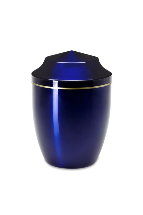 urne cinéraire métal malte bleue proposé par les pompes funèbres loic