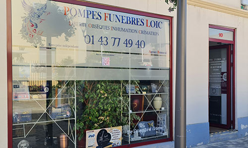 Façade Agence Pompes Funèbres LOIC Bonneuil