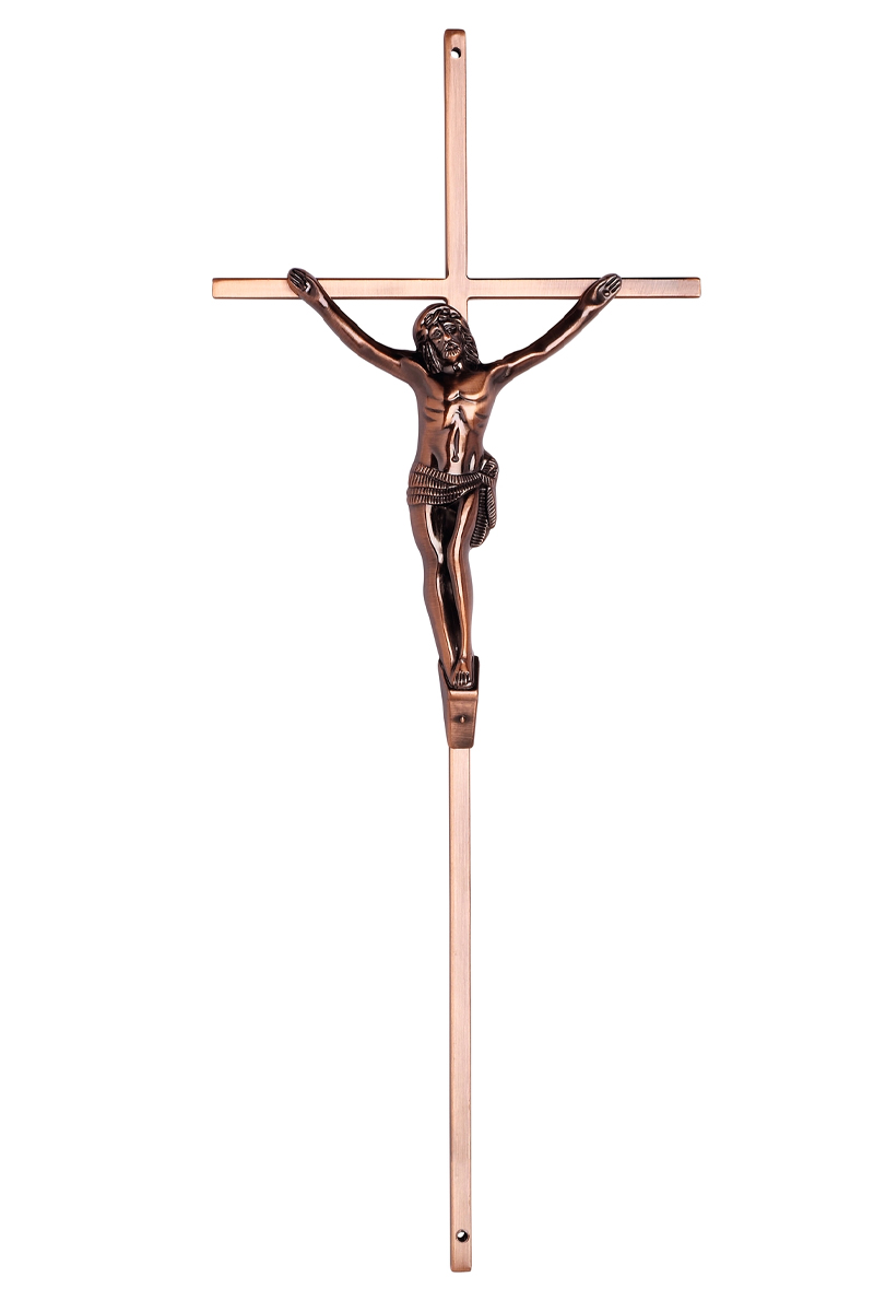Pompes funèbres LOIC - Croix avec christ en cuivre