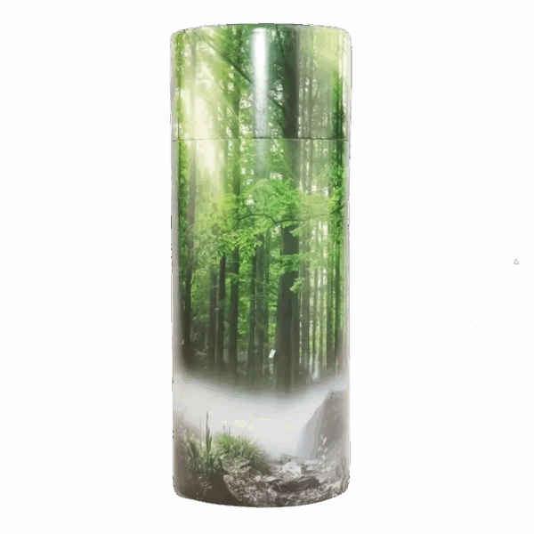 urnes cinéraire forêt proposer par les pompes funèbres LOIC