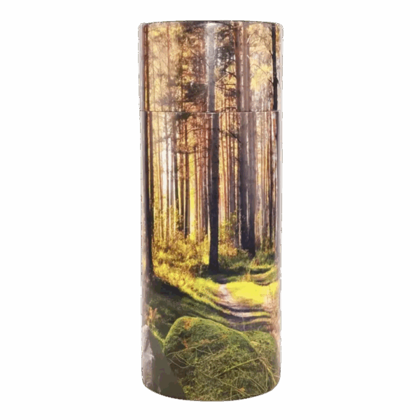 urnes cinéraire forêt proposer par les pompes funèbres LOIC