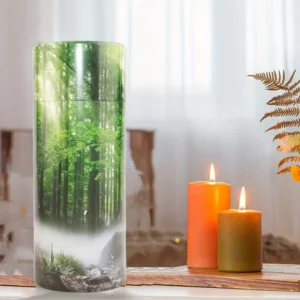 urnes cinéraire forêt proposer par les pompes funèbres LOIC